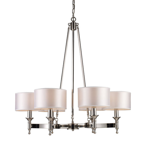 Elk Pembroke 6 Light Chandelier In Polished Model: 10123/6