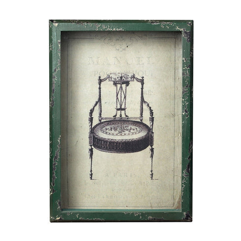 Elk Picture Frame With French Antique Chair Print Model: 128-1027