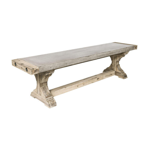 Elk Pirate Dining Bench In Concrete And Wood With Model: 157-067