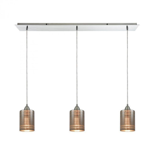 Elk Plated Rings 3 Light Linear Mini Pendant Model: 10565/3LP