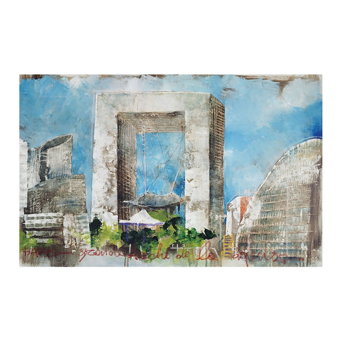 Elk Print On Canvas La Defense (exclusive Alberto Di Serafino) Model: 146-009