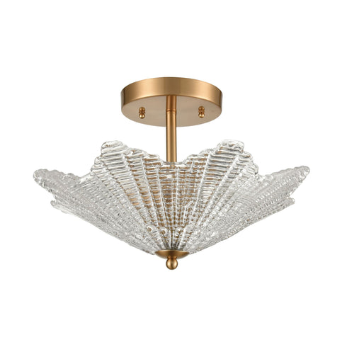 Elk Radiance 3 Light Semi Flush In Satin Brass Model: 60164/3