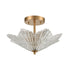 Elk Radiance 3 Light Semi Flush In Satin Brass Model: 60164/3
