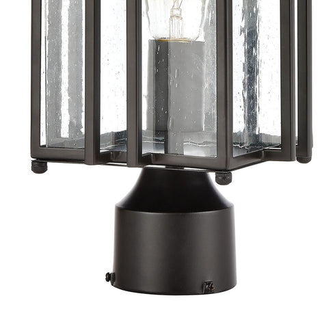 Elk Radnor 1 Light Post Mount In Matte Black With Model: 46694/1