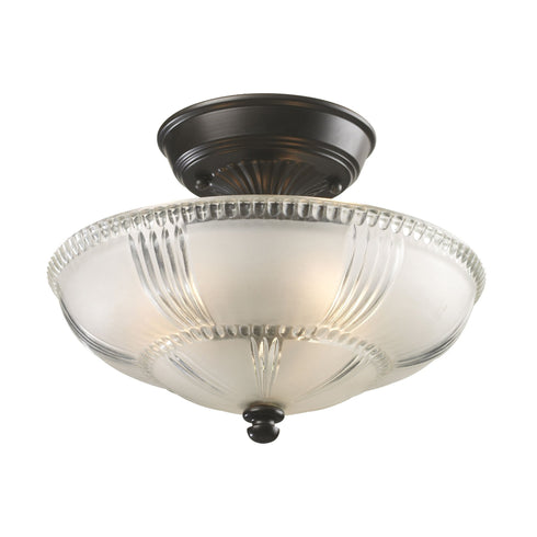 Elk Restoration 3 Light Semi Flush In Oiled Model: 66335-3