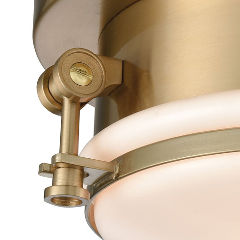 Elk Riley 1 Light Flush Mount In Satin Brass With Model: 16092/1