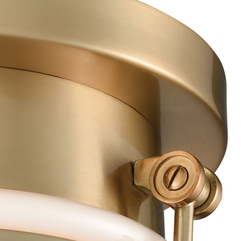 Elk Riley 1 Light Flush Mount In Satin Brass With Model: 16092/1