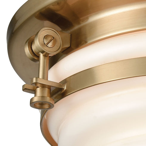 Elk Riley 2 Light Flush Mount In Satin Brass With Model: 16093/2