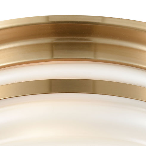 Elk Riley 3 Light Flush Mount In Satin Brass With Model: 16094/3