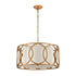 Elk Ringlets 4 Light Chandelier In Golden Silver Model: 33425/4