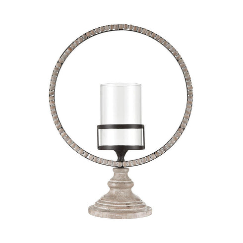 Elk Riverrun Candle Holder In Whitewashed Wood Model: 351-10779