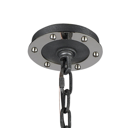 Elk Riveted Plate 8 Light Chandelier In Model: 15236/8