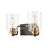 Elk Robins 2 Light Vanity Light In Matte Black Model: 46611/2
