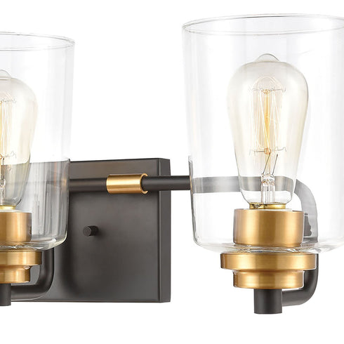 Elk Robins 3 Light Vanity Light In Matte Black Model: 46612/3