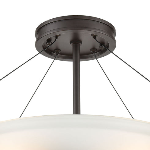 Elk Roebling 3 Light Semi Flush Mount In Oil Model: 55082/3