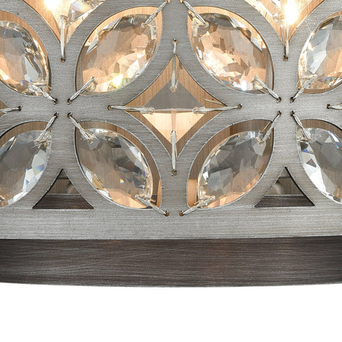 Elk Rosslyn 2 Light Sconce In Weathered Zinc And Model: 12160/2