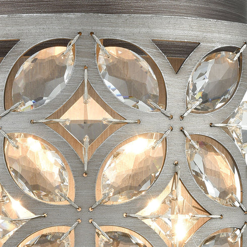 Elk Rosslyn 2 Light Sconce In Weathered Zinc And Model: 12160/2