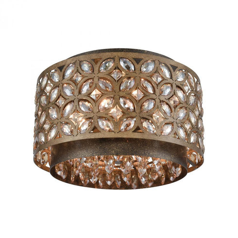 Elk Rosslyn 4 Light Flush Mount In Mocha And Deep Model: 12151/4