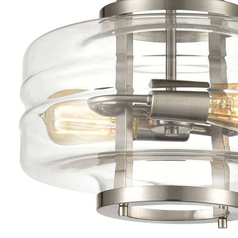 Elk Rover 2 Light Semi Flush Mount In Satin Model: 85282/2