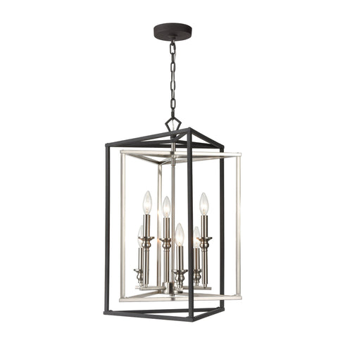 Elk Salinger 6 Light Pendant In Charcoal Model: 12236/6