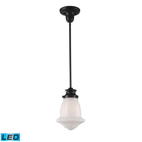 Elk Schoolhouse 1 Light Mini Pendant In Oiled Model: 69039-1-LED