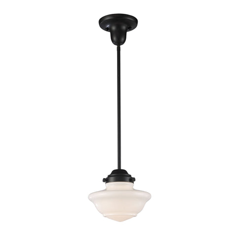 Elk Schoolhouse 1 Light Mini Pendant In Oiled Model: 69052-1