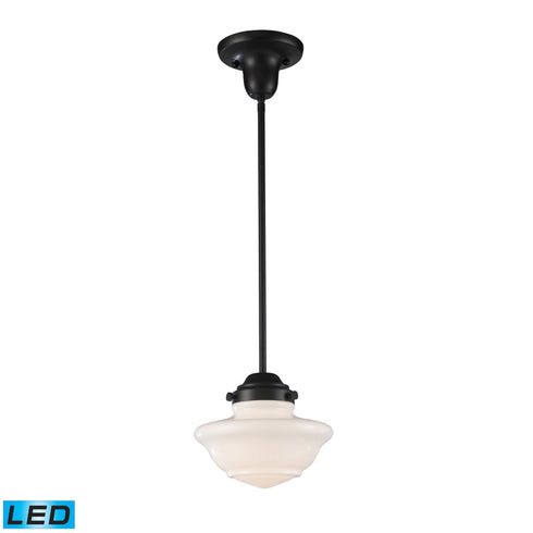 Elk Schoolhouse 1 Light Mini Pendant In Oiled Model: 69052-1-LED
