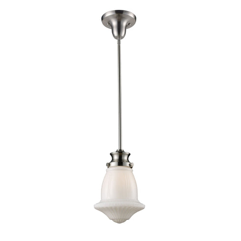 Elk Schoolhouse 1 Light Mini Pendant In Satin Model: 69029-1