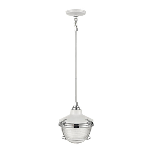 Elk Seaway Passage 1 Light Mini Pendant In White Model: 16525/1