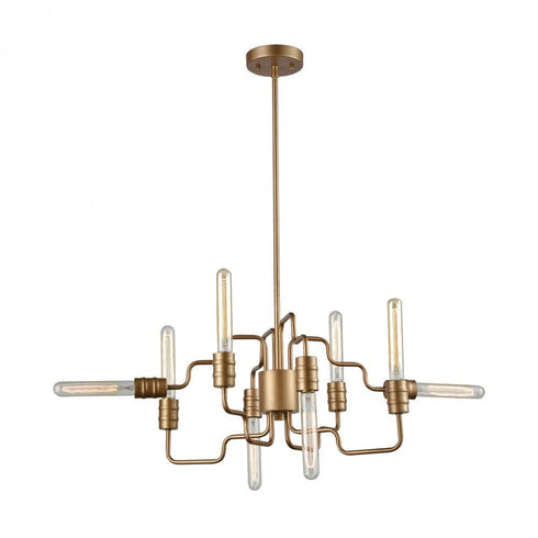 Elk electrified Transit 8 Light Chandelier In Matte Gold Model: 32991/8