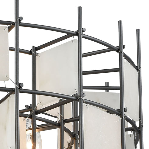 Elk Spanish Alabaster 6 Light Chandlier In Dark Model: 33145/6