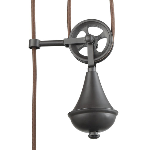 Elk Spindle Wheel 1 Light Adjustable Pendant In Model: 69083/1