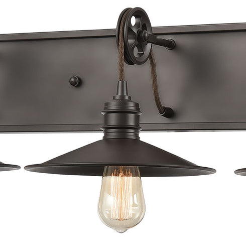 Elk Spindle Wheel 3 Light Vanity Light In Oil Model: 69086/3