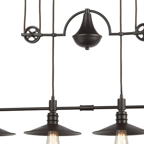 Elk Spindle Wheel 4 Light Island Light In Oil Model: 69089/4