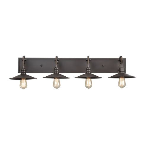 Elk Spindle Wheel 4 Light Vanity Light In Oil Model: 69087/4