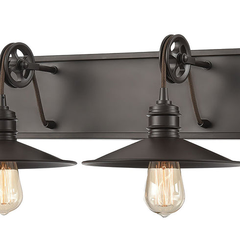 Elk Spindle Wheel 4 Light Vanity Light In Oil Model: 69087/4