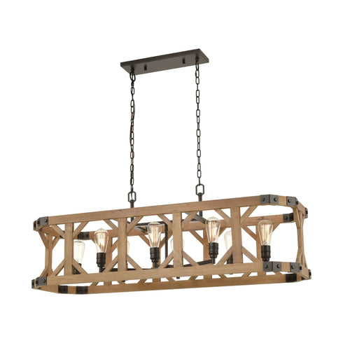 Elk Structure 8 Light Island Light In Oil Rubbed Model: 33324/8