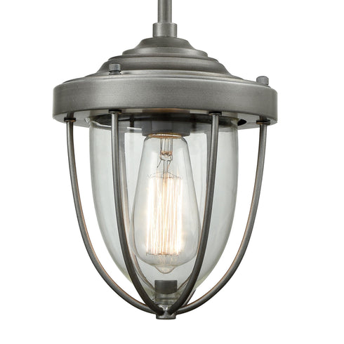 Elk Sturgis 1 Light Mini Pendant In Weathered Model: 33100/1