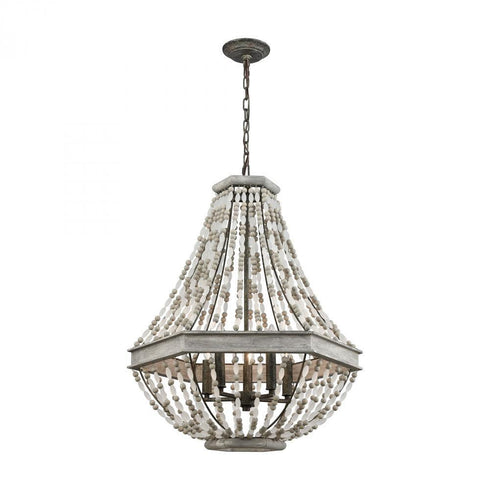 Elk Summerton 5 Light Chandlier In Washed Gray Model: 33194/5