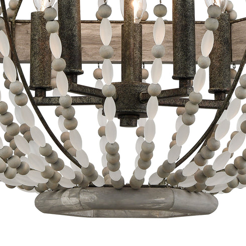 Elk Summerton 5 Light Chandlier In Washed Gray Model: 33194/5