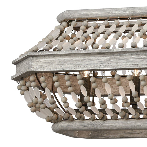 Elk Summerton 6 Light Linear Chandelier In Washed Model: 33192/6