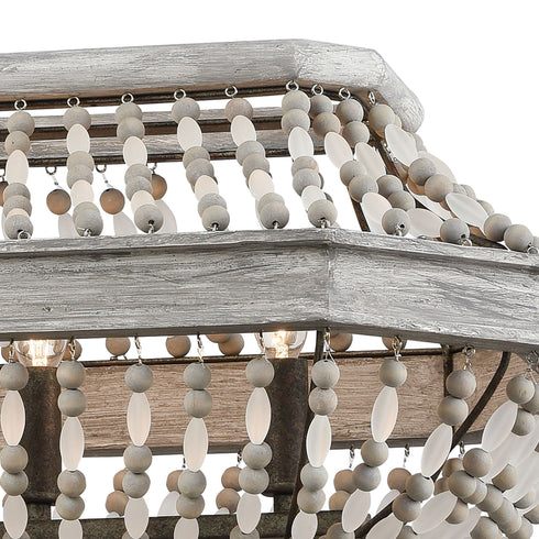 Elk Summerton 6 Light Linear Chandelier In Washed Model: 33192/6