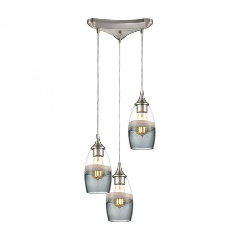 Elk Sutter Creek 3 Light Triangular Mini Pendant Model: 25098/3
