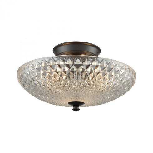 Elk Sweetwater 3 Light Semi Flush In Oil Rubbed Model: 16042/3