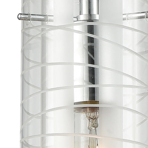 Elk Swirl 1 Light Mini Pendant In Polished Chrome Model: 56595/1