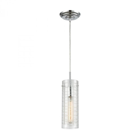 Elk Swirl 1 Light Mini Pendant In Polished Chrome Model: 56595/1
