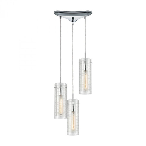 Elk Swirl 3 Light Triangular Pendant Fixture In Model: 56595/3
