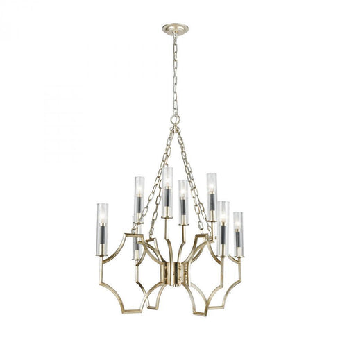 Elk Sylvanna 8 Light Chandelier In Antique Silver Model: 33045/8