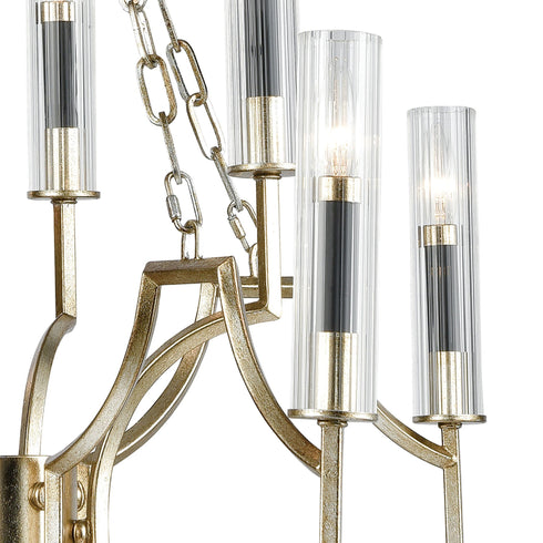 Elk Sylvanna 8 Light Chandelier In Antique Silver Model: 33045/8