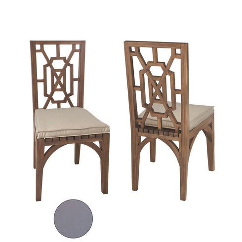 Elk Teak Garden Dining Chair Cushion In Grey Model: 2317019GO
